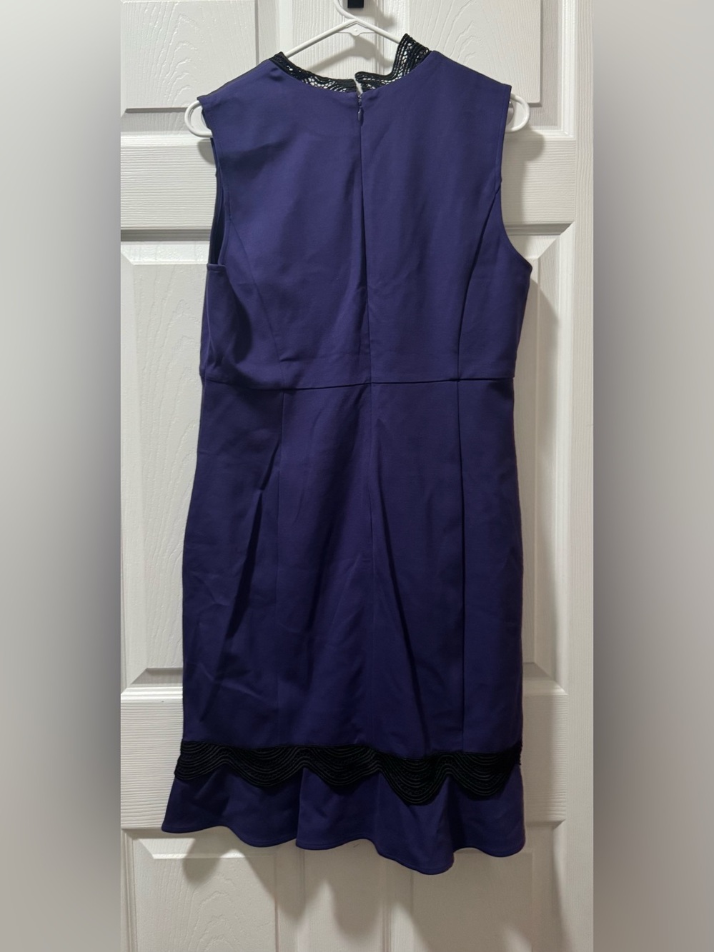 The Limited Sleeveless V-Neck Purple Dress with Black Trim - Picture 7 of 7